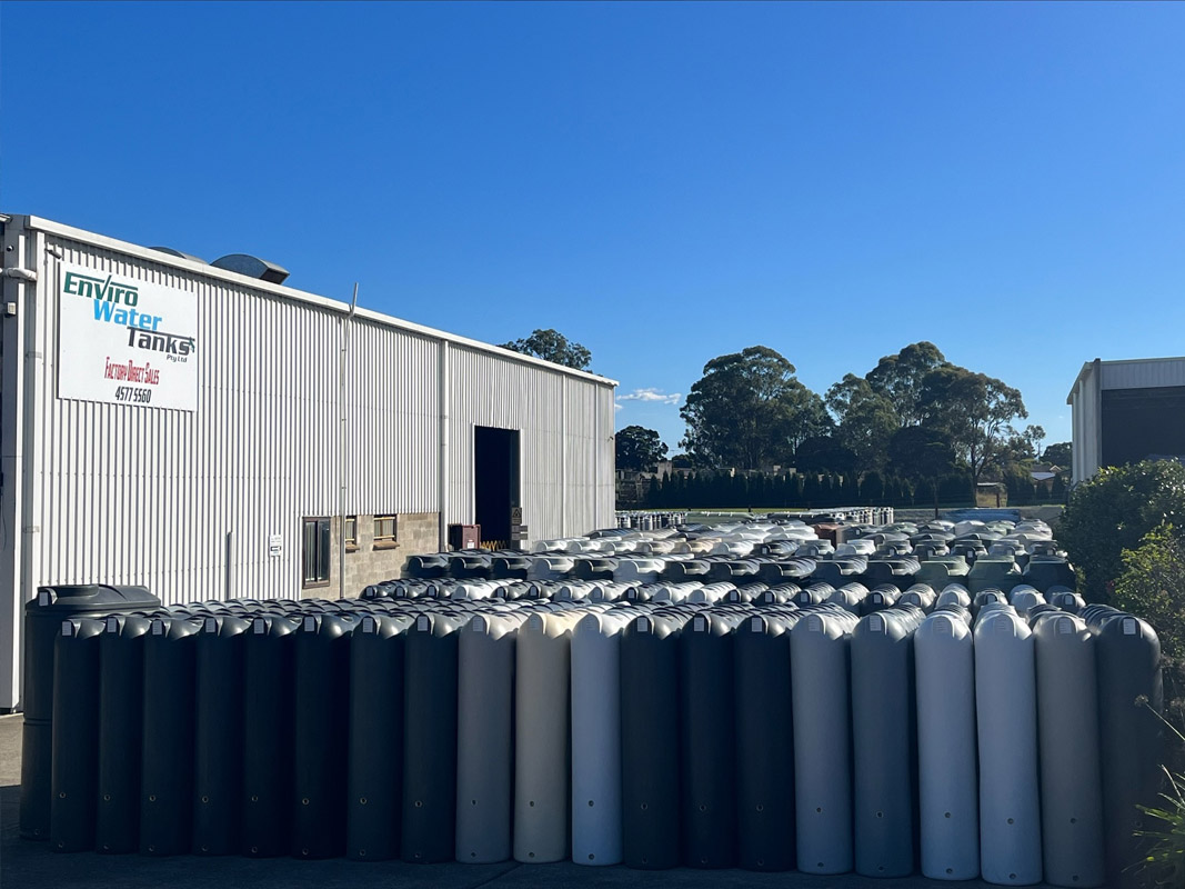 Enviro Water Tank Rows of Tanks